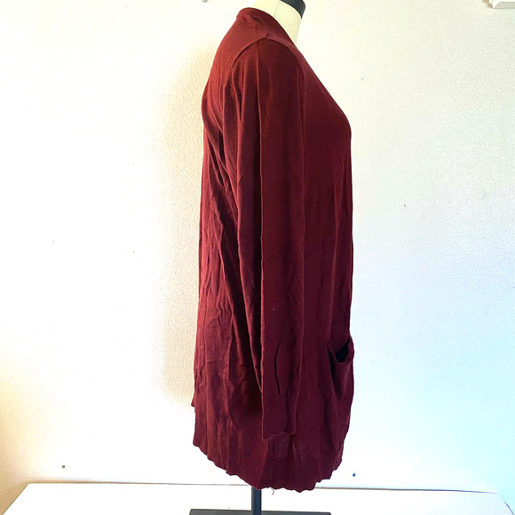 Style & Co plus size cardigan Rayon w pockets Red womens 3x NWT y8 - Picture 3 of 7